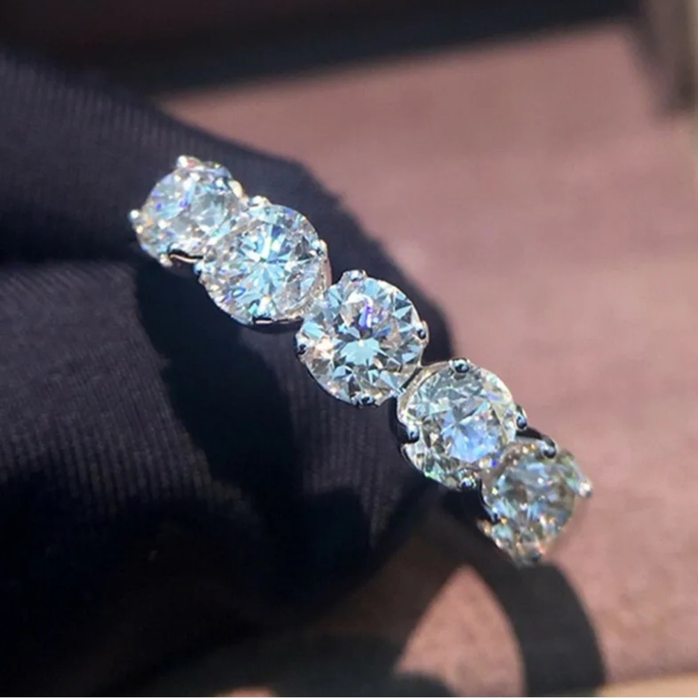 925 PRINCESS CUT WEDDING RING